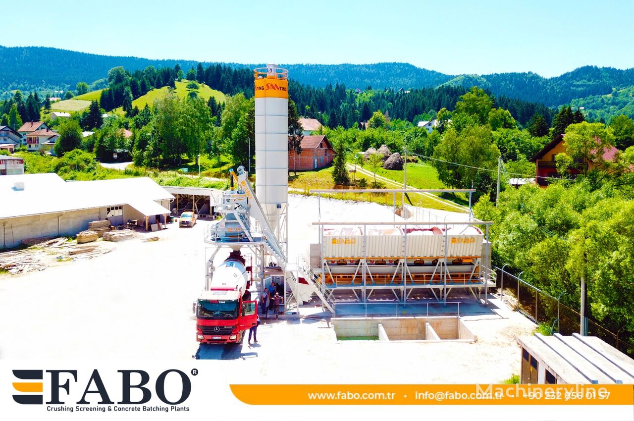 new FABO SKIP SYSTEM CONCRETE BATCHING PLANT | 110m3/h Capacity | STOCK concrete plant