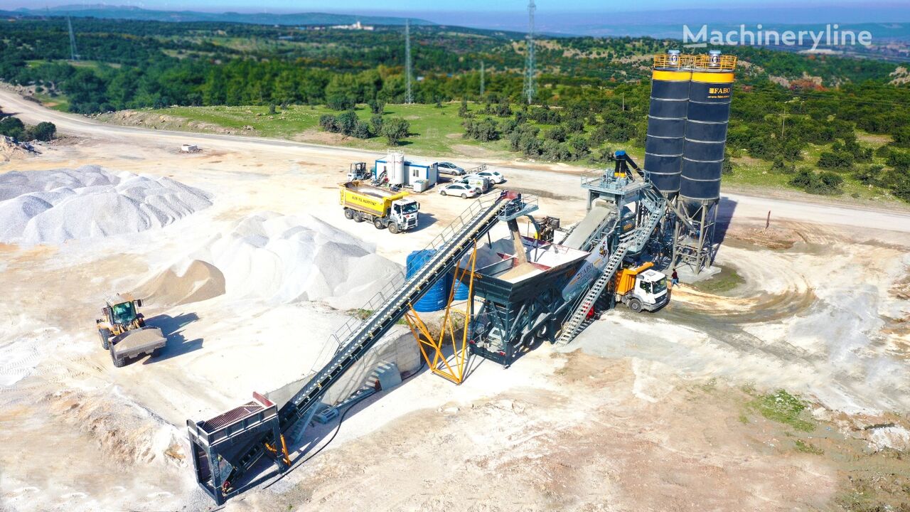 new FABO TURBOMIX-120 MOBILE CONCRETE PLANT