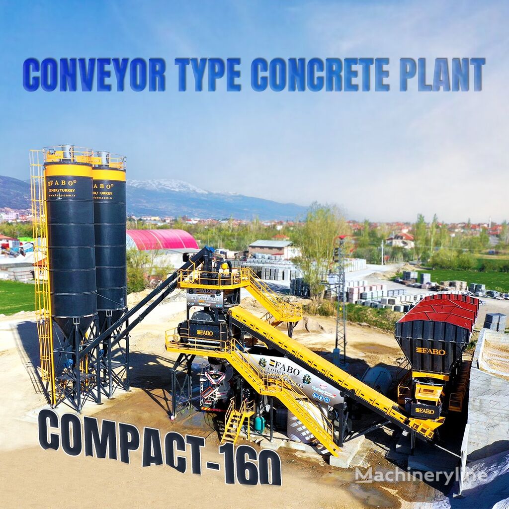 new FABO BETONNYY ZAVOD FABOMIX COMPACT-160 | NOVYY PROEKT | V NALIChII concrete plant