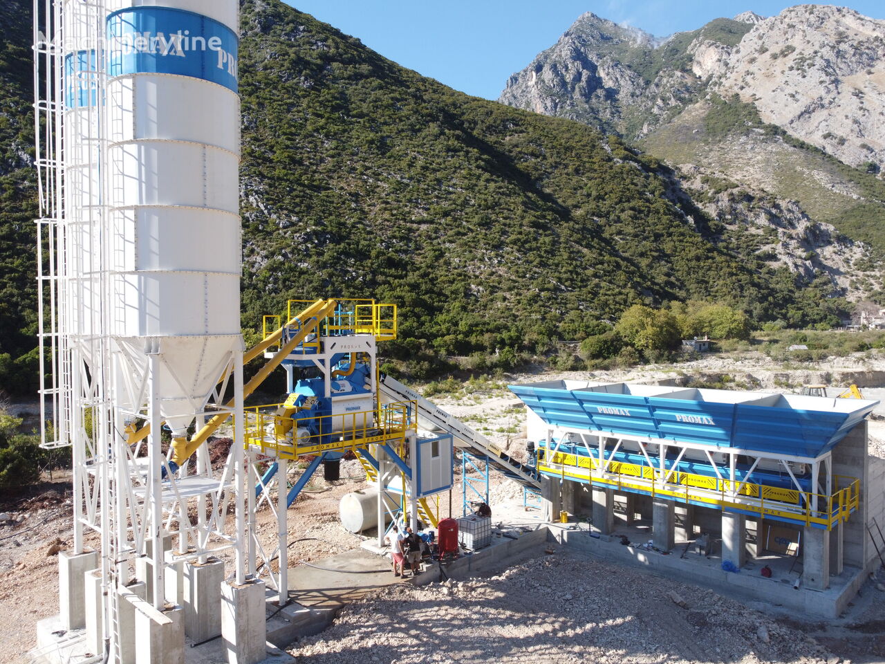 new Promax Compact Concrete Batching Plant C100-TWN-LINE (100m3/h) concrete plant