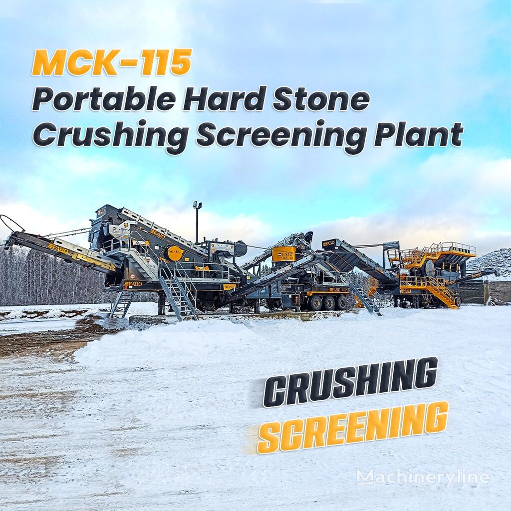 new FABO  MCK-115 HARDSTONE CRUSHING SCREENING PLANT 180-300 TPH crushing plant